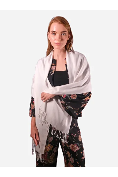 LOVE RAİN FASHİON Salsa Pashmina Shawl Plain White