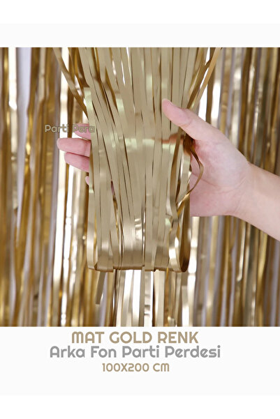 parti pera Çift Taraflı MAT Gold Renk Arka Fon Parti Perdesi 100*200cm