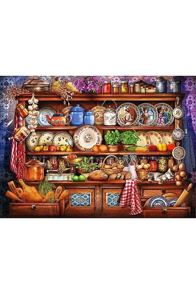 MARCEL SANAT Diamond Mosaic Vintage Kitchen Cabinet - 55x40 Cm