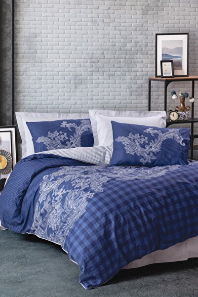 Cotton Box Masculine Tek Kişilik Nevresim Takımı Bitsy Lacivert