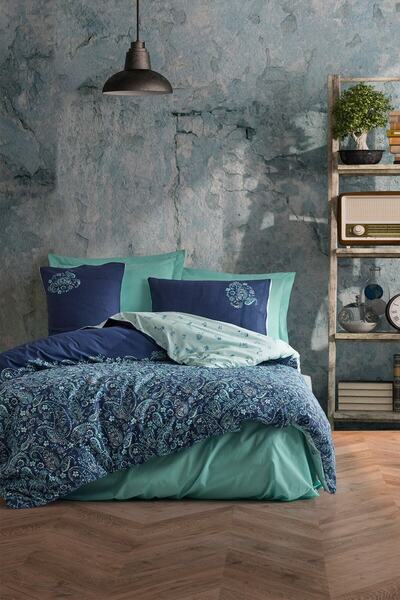 Cotton Box Masculine Tek Kişilik Nevresim Takımı Cadee Mint