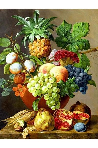 Marcel Kristal Tablo 38x51 Cm Diamond Mosaic Fruits Painting