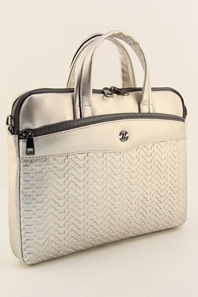 HNB Unisex Gümüş Macbook Air Pro Uyumlu 13 & 13.3 Inç Evrak Laptop Çantası