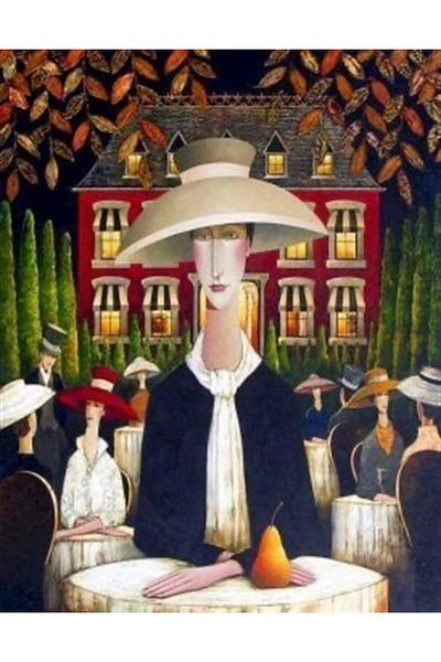 MARCEL SANAT Woman with Hat Diamond Mosaic Painting 46X58 cm