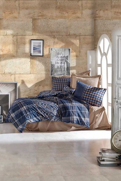 Cotton Box Σετ Παπλωματοθήκη Διπλό Masculine Ranforce Silvio