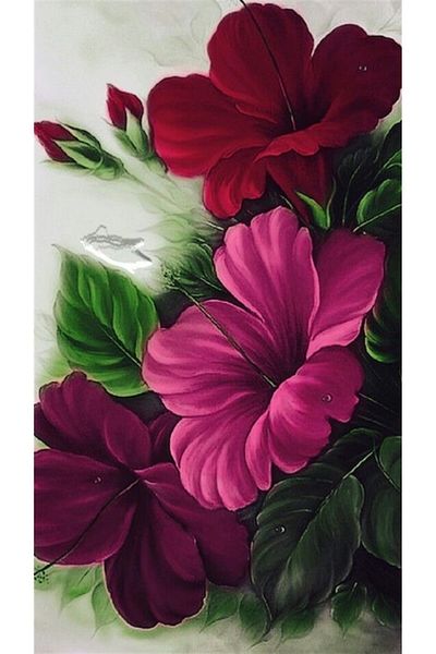 MARCEL SANAT Pink Petunia Diamond Mosaic Painting 33X61Cm