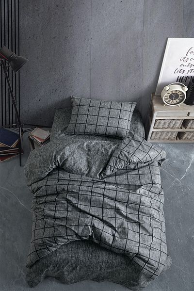 Cozy Home Single Elastic Sheet Duvet Cover Set Square Black