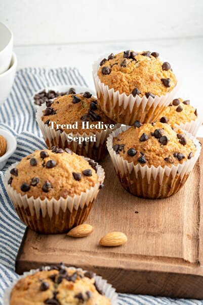Trend Hediye Sepeti Takribi 200 Adet Büyük Boy Beyaz Muffin Kek Kalıbı 50x40 ...