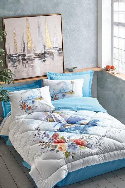 Cotton Box Maritime Tek Kişilik Uyku Seti Morgan Mavi