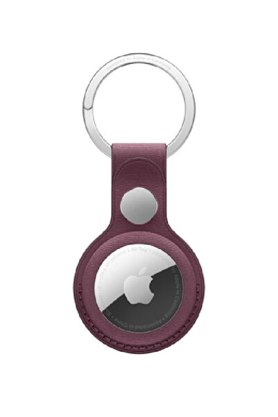 Apple Airtag Micro Woven Keychain Black Mulberry