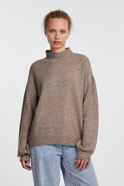 PIECES PCJANICIA LS T-NECK KNIT BC