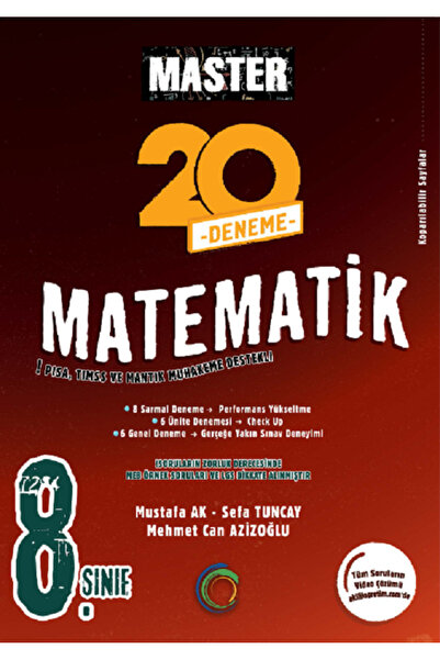 Okyanus Yayıncılık 8. Sınıf Master 20 Matematik Denemesi