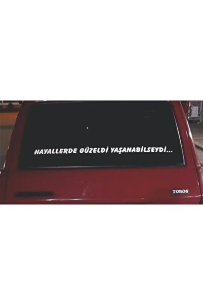 Kurt Reklam Dünyası Otomobil araç arkası cam yazısı sticker folyo kesim trans...