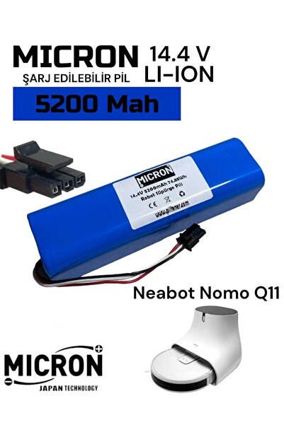 Micron Neabot Nomo Q11 Uyumlu Robot Süpürge Pili 5200mah Lityum Iyon Pil Ve B...