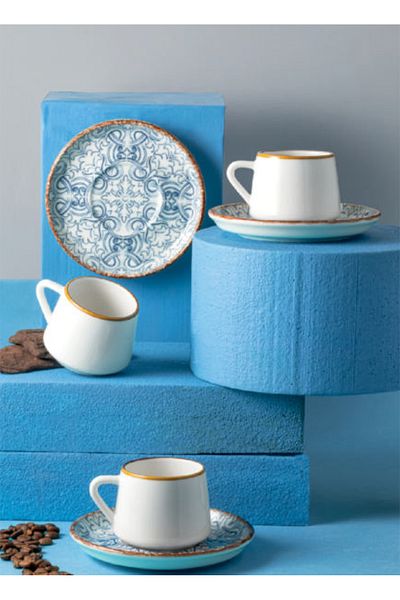 Noble Life NOBLE LIFE PORCELAIN 12 PIECES COFFEE CUP SET