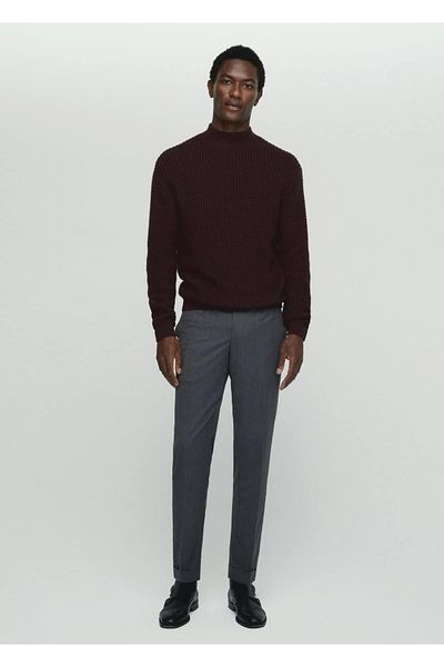 MANGO Man High collar wool sweater