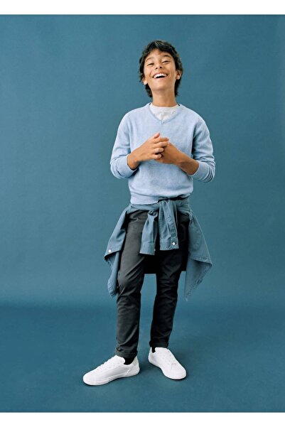 MANGO Kids Pamuklu chino pantolon