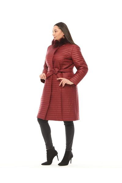 Cristina long coat with fur