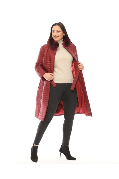 Cristina long coat with fur