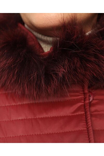 Cristina dlouhý kabát s kožešinou