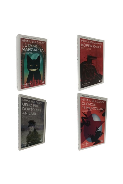 TÜRKİYE İŞ BANKASI KÜLTÜR YAYINLARI Mihail Bulgakov 4 Book Set Usta İle Marga...