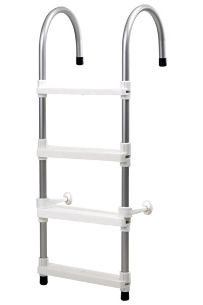 HobiStore Hobi Store Portatif Tekne Merdiveni ( Beyaz ) 5 Basamaklı