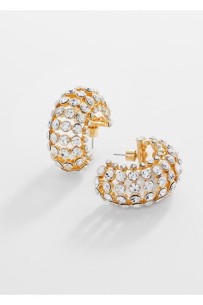 MANGO Woman Cercei cu cerc de cristal