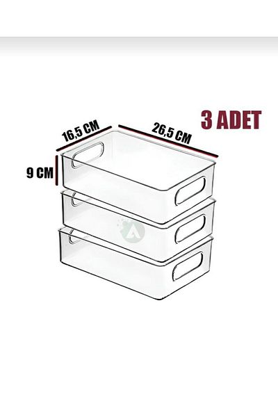 teknotrust 3-Piece Unbreakable Refrigerator Set - Vegetable, Fruit and Make-Up Organizer, Cabinet Organizer