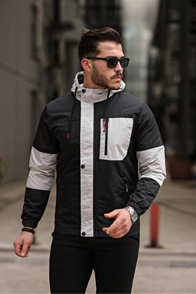 Rogyi Tekstil DUPLAS SZÍNŰ FÉRFI SZEZONIS KABÁT VÍZ- ÉS SZÉLÁLLÓ