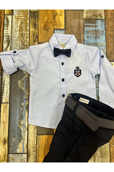 Esterella 1945 Costum băiat / Papion - curea / Cămașă Pantaloni / Costum băiat