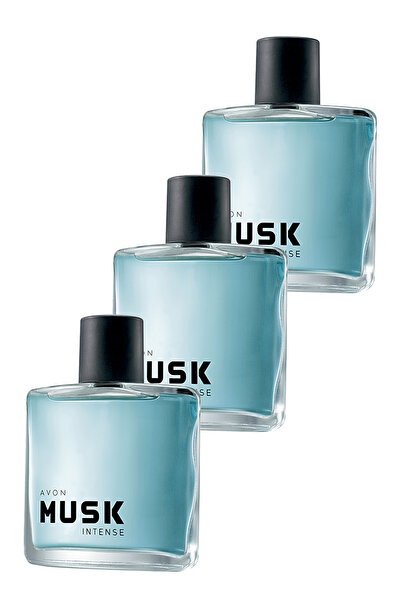 AVON Musk Intense Erkek Parfüm Edt 75 Ml. Üçlü Set