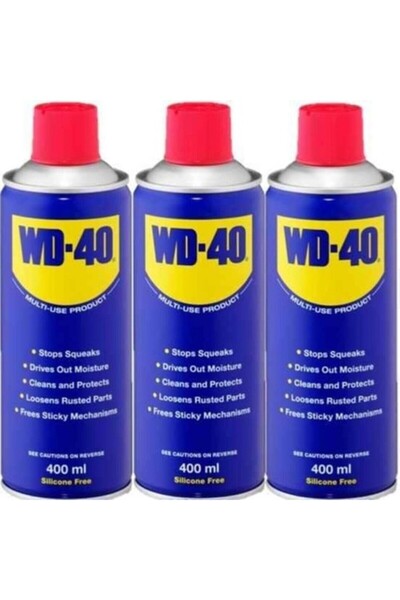WD-40 Çok Amaçlı Etkili Koruyucu ve Pas Sökücü 400 ml 3 Adet