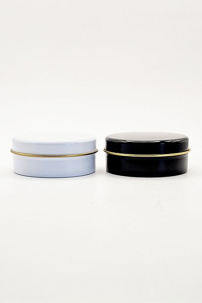 FANTASTİK SANAT ATÖLYESİ 2-Piece Metal Tin Decorative Candle Soap Jewelry Accessory Gift Storage Box - 7.5 Cm x 3 Cm
