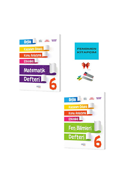 Fenomen Kitap ORJİN 6. SINIF FEN BİLİMLERİ + MATEMATİK AKILLI DEFTER