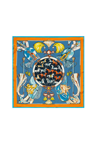 CASHMERE AND SİLK MAWLANA 100% Silk Scarf (50*50)