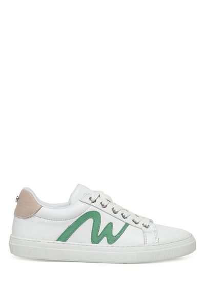 Nine West ORIGINAL GENUINE LEATHER FITO 3FX Green Women's Sneakers