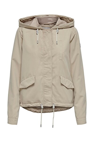 ONLY 15218613 Only Onlskylar Hood Sprıng Jacket Cc Otw Kadın Mont White Pepper