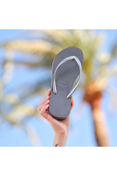 Havaianas شبشب نسائي رمادي فولاذي نحيف 5178