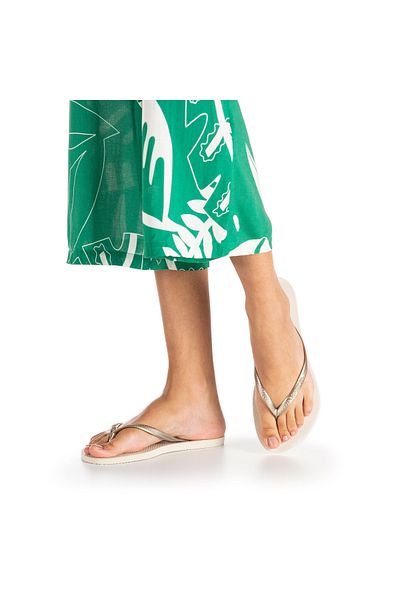 Havaianas شبشب نسائي ذهبي رمادي رملي نحيف 2719