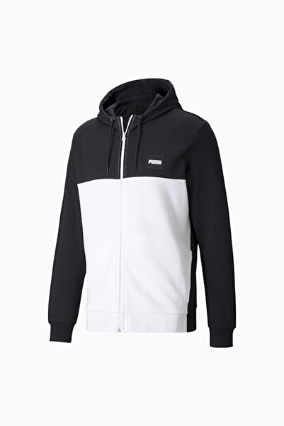 Puma 588762-02 Full Zip Hoodie Erkek Beyaz Sweatshirt