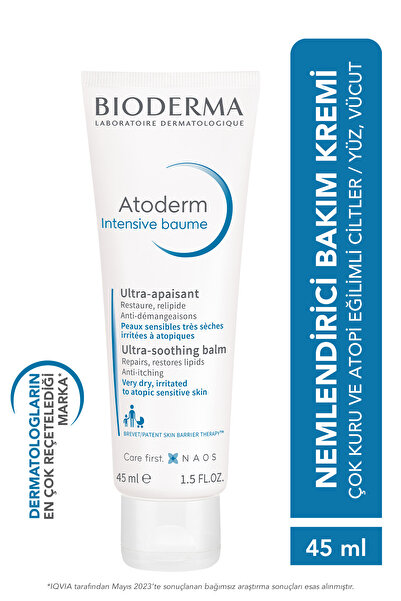 Bioderma ATODERM INTENSİVE BALM TRAVEL SİZE MOİSTURİZİNG CREAM FOR ATOPY PRONE SKİN  Yüz Kremi 45 ML