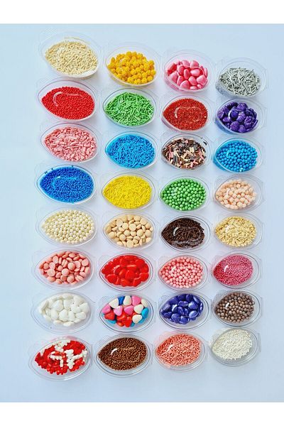 hediyehobihersey Mixed Mini Cake Decoration Set - Pack of 30