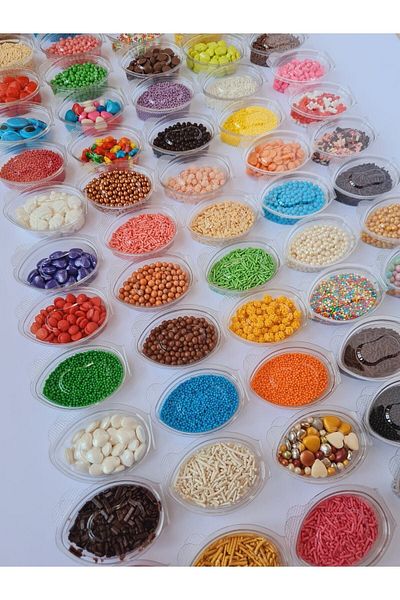 hediyehobihersey Mixed Mini Cake Decoration Set - Pack of 30