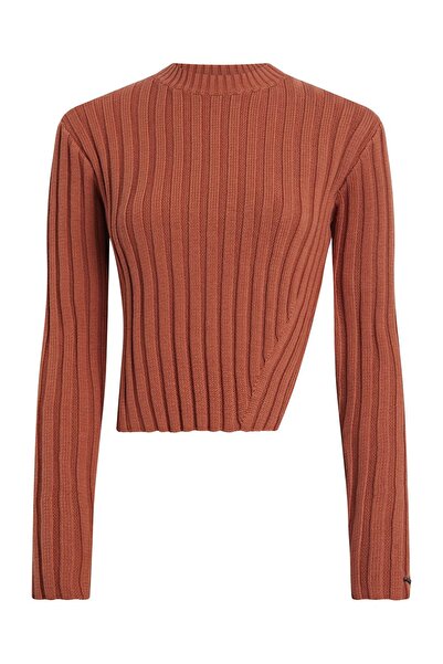 Calvin Klein سترة نسائية برتقالية بأكمام طويلة للاستخدام اليومي بقصة عادية K2...