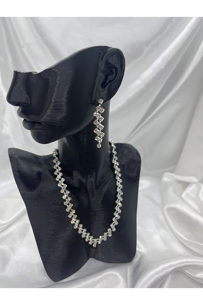 Yıldız Accessory مجموعة أقراط متدلية على شكل حناء للخطوبة والزفاف مكونة من قطعتين