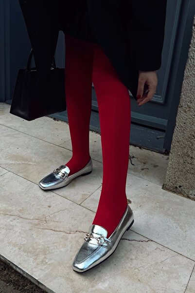 POLKA STORE Manifest Küt Burun Düz Taban Tokalı Makosen Loafer Babet Rahat Kadın Günlük Ayakkabı