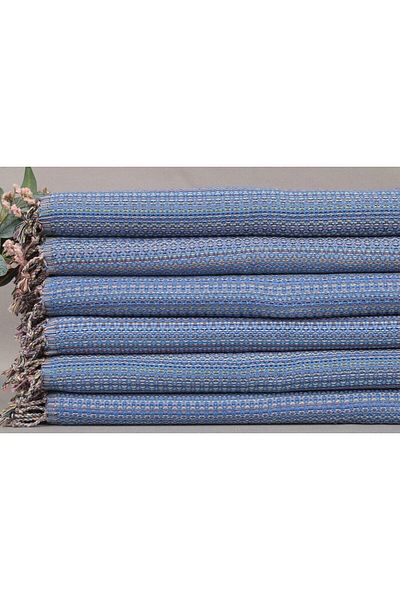 Kayra Export بيشتيمال بارليمنت بيسكير قطن أزرق مقاس صغير 45x95 سم