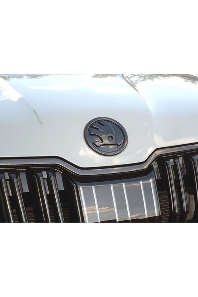 Genel Markalar Skoda Ön Kaput Ve Bagaj Yeni Nesil Parlak Siyah Logo Amblem