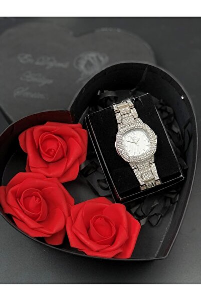 Masalsı Concept Gül süslü kalp kutuda 14 şubat sevgiliye doğum anneler günü h...