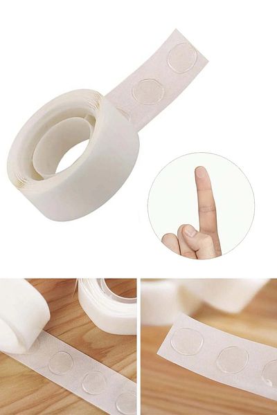 DM ONLINE Transparent Balloon Tape 100pcs Birthday Party Organization Balloon Paste Tape